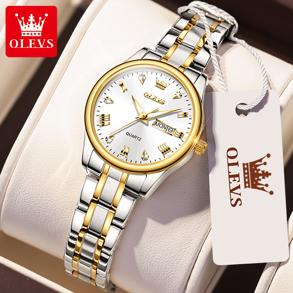 Luxury Watch Index - OLEVS-Montre à Quartz Étanche pour Femme,
