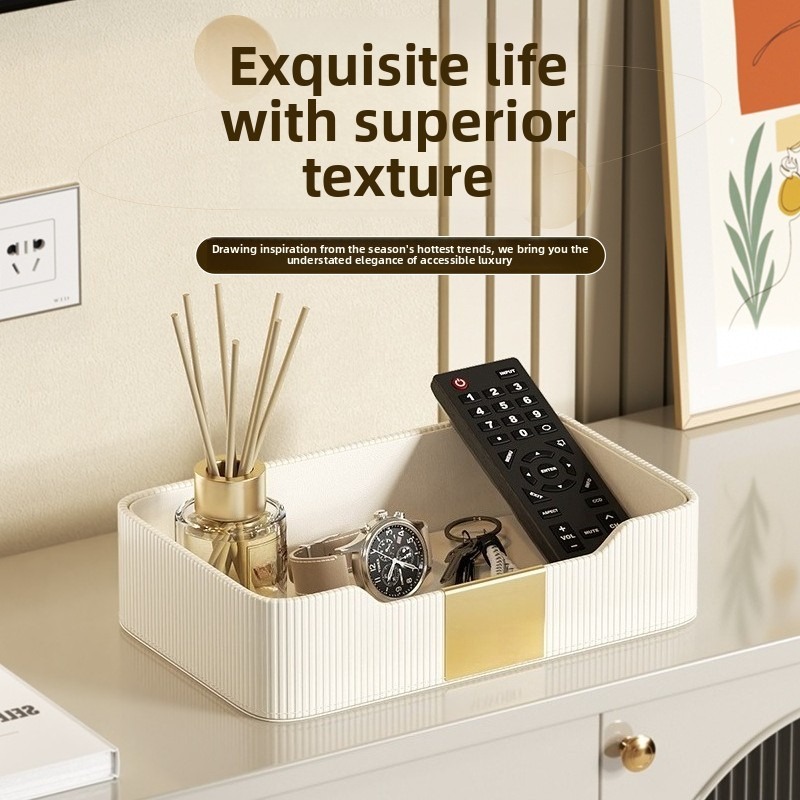 Luxury Watch Level - Plateau de bureau en cuir PU-organisateur