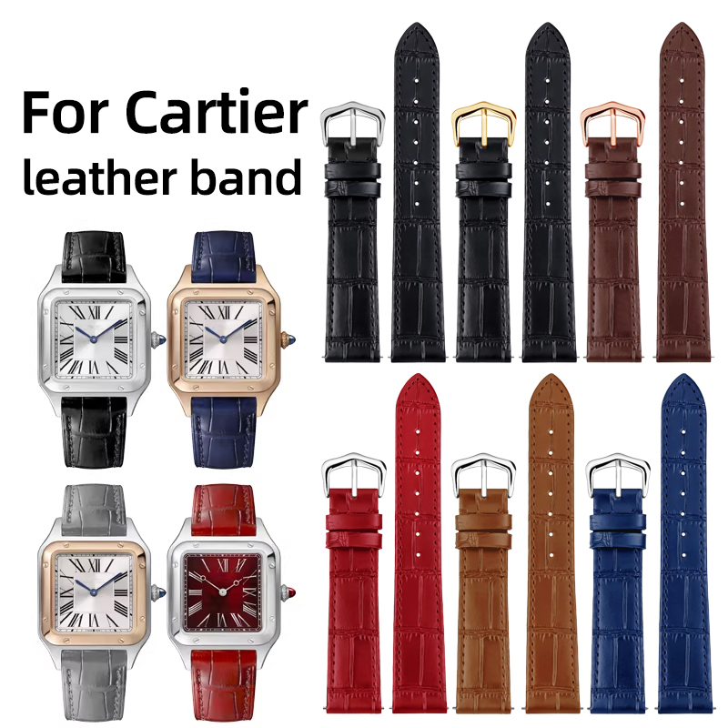 Luxury Watch Cartier - Bracelet en cuir véritable pour hommes