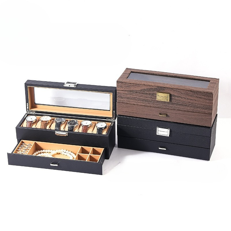 Luxury Watch E Jewellery - Boîte à bijoux en cuir rétro,