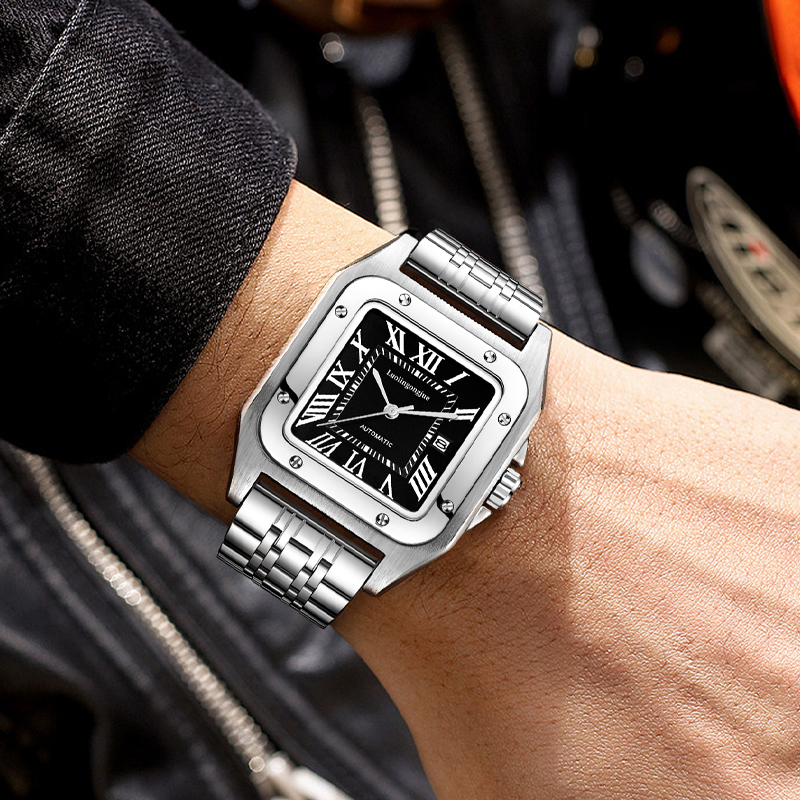 Luxury Watch Cartier - Montre mécanique automatique carrée de luxe