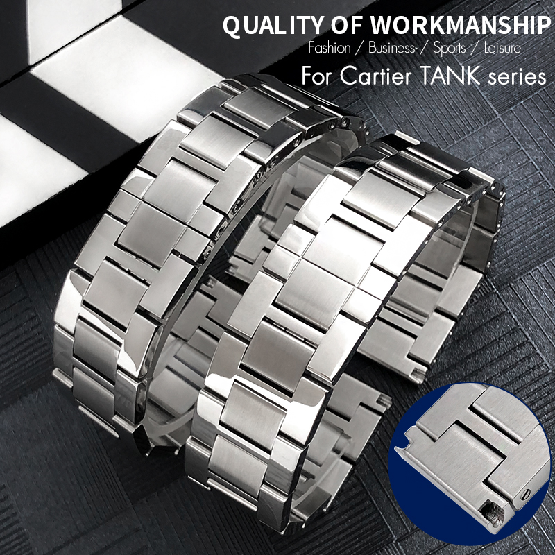 Luxury Watch Cartier - Bracelet de montre en acier inoxydable