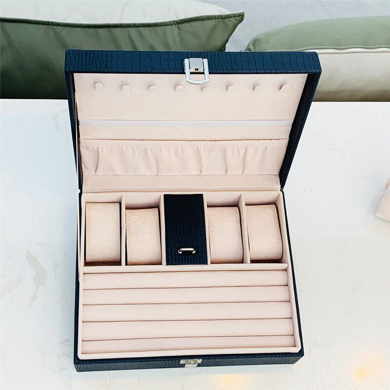 Boîte à bijoux portable en cui - Luxury Watch E Jewellery avis et prix