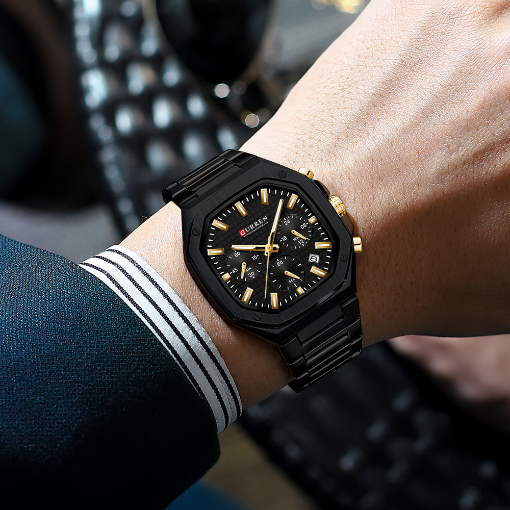CURREN montre chronographe car - Luxury Watch Gold avis et prix