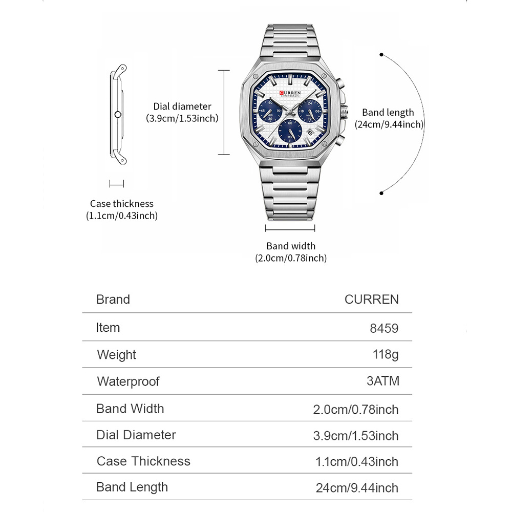 CURREN montre chronographe car - Luxury Watch Gold avis et prix